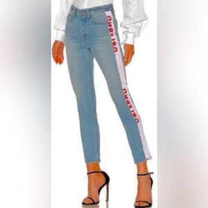 GRLFRND Karolina Jeans Distressed High-Rise Cotton in La Di Da Wash Size 26